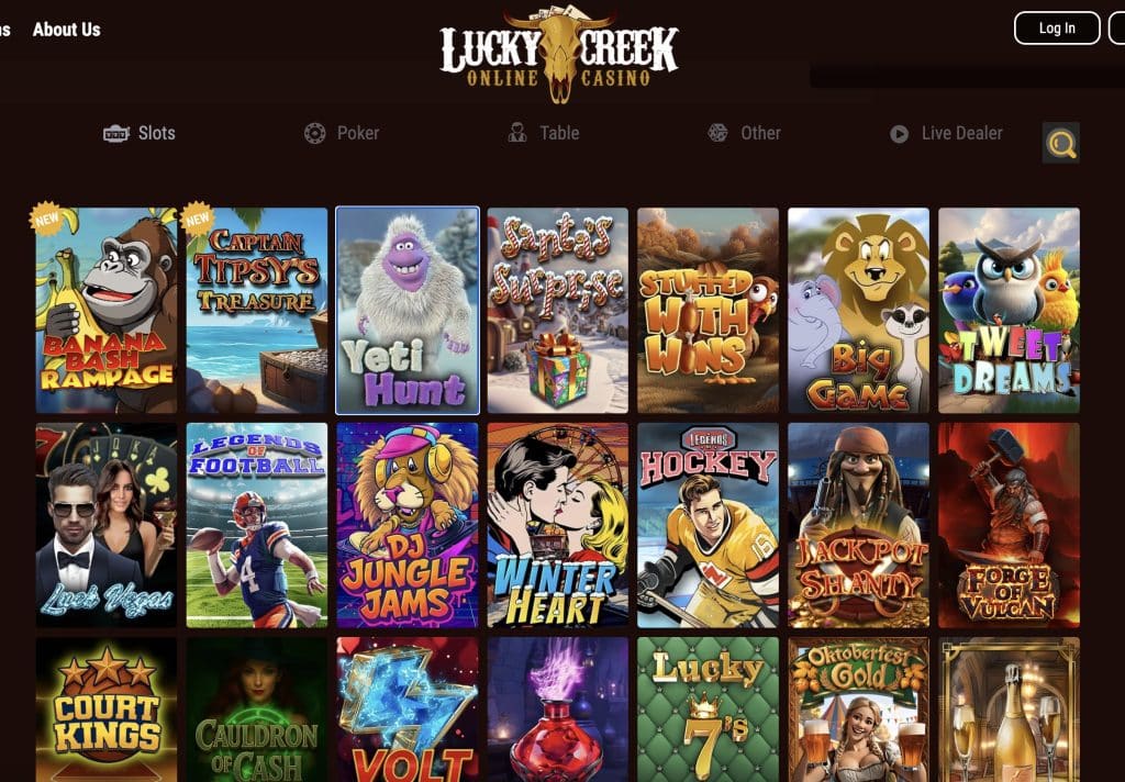Lucky Creek Casino Screenshot Wisconsin