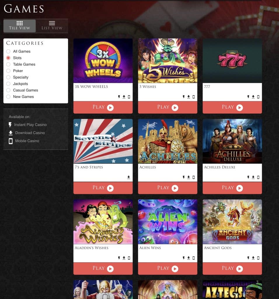 Lucky Red Casino Screenshot Wisconsin