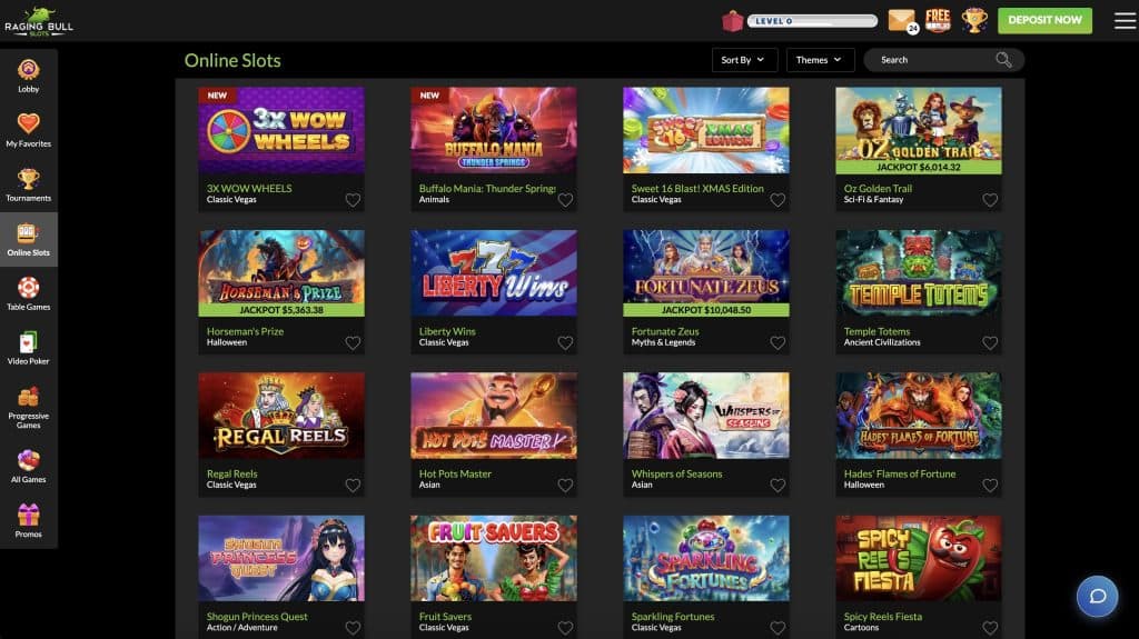 Raging Bull Casino Screenshot Wisconsin